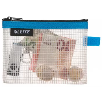 Leitz Travel Pouch wasserabweisend WOW Small, Unisex, Zubehörtasche, Small, Reißverschluss, Wasserabweisend, Blau