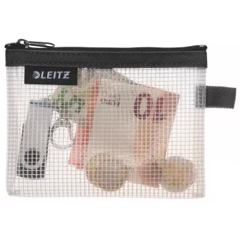 Leitz Travel Pouch wasserfest WOW Small, Unisex, Zubehörtasche, Klein, Reißverschluss, Wasserfest, Schwarz