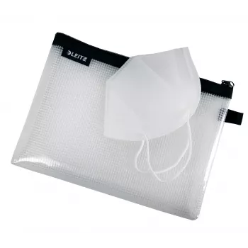 Leitz Travel Pouch wasserabweisend WOW Medium, Unisex, Accessoire-Tasche, Medium, Reißverschluss, Wasserabweisend, Schwarz