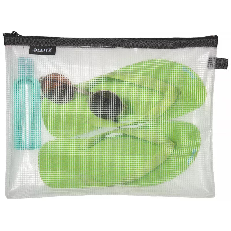 Leitz Travel Pouch wasserabweisend WOW Large, Unisex, Zubehörtasche, Groß, Reißverschluss, Wasserabweisend, Schwarz