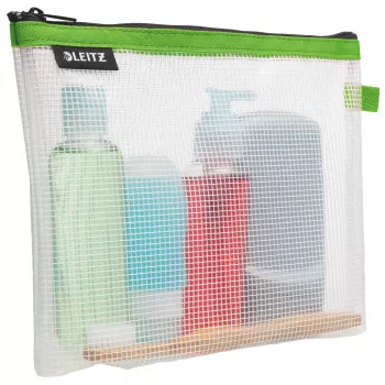 Leitz Travel Pouch Kosmetik wasserfest WOW, Unisex, Accessoire-Tasche, Einheitsgröße, Reißverschluss, Wasserfest, Grün