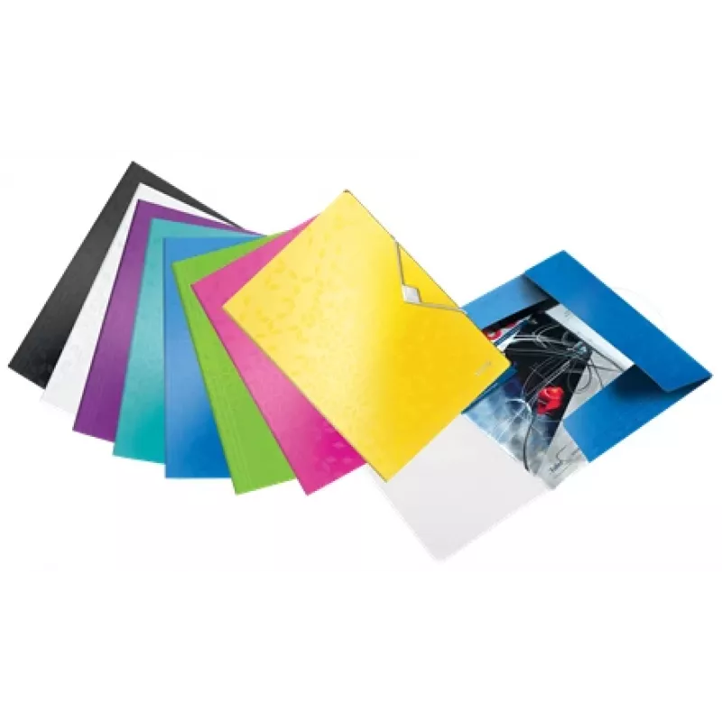 Leitz 3-Klapp-Mappe WOW PP A4, Präsentationsmappe, A4, Polypropylen (PP), Weiß, Hochformat, 150 Blatt