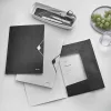 Leitz 3-Klappen-Mappe WOW PP A4, Klappmappe, A4, Polypropylen (PP), Schwarz, Quer-/Hochformat, 150 Blatt