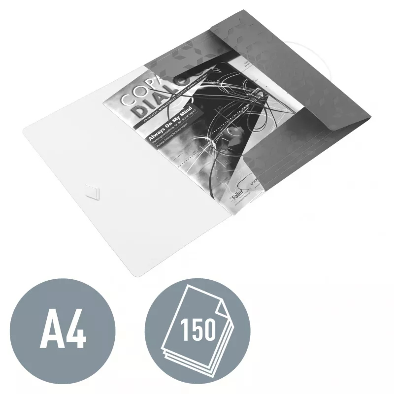 Leitz 3-Klappen-Mappe WOW PP A4, Klappmappe, A4, Polypropylen (PP), Schwarz, Quer-/Hochformat, 150 Blatt