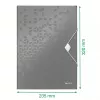 Leitz 3-Klappen-Mappe WOW PP A4, Klappmappe, A4, Polypropylen (PP), Schwarz, Quer-/Hochformat, 150 Blatt