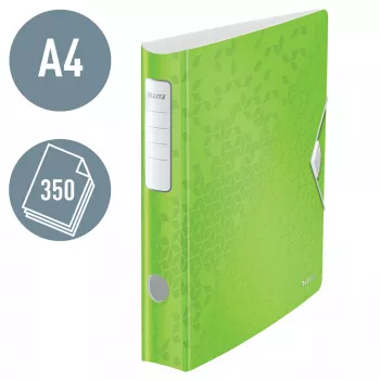 Leitz Hebelordner Active PP WOW A4/65 mm, A4, D-Ring, Aufbewahrung, Polyfoam, Grün, 350 Blatt