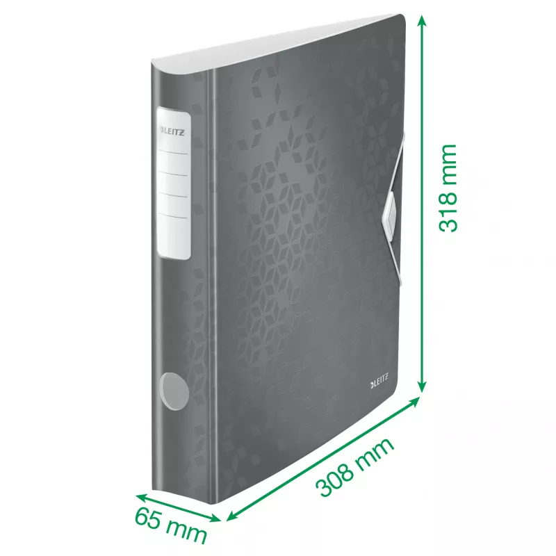 Leitz Hebelordner Active PP WOW A4/65 mm, A4, D-Ring, Aufbewahrung, Polyfoam, Grün, 350 Blatt