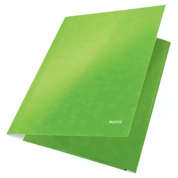 Leitz 3-Flap Folder WOW Card/POB A4, Manila-Ordner, A4, Polypropylen (PP), Grün, 250 Blatt, 80 g/m²