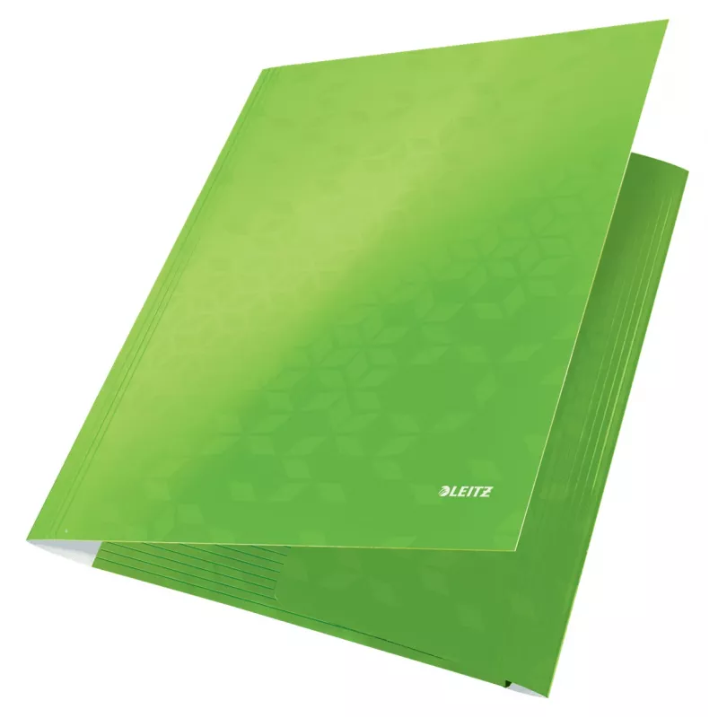 Leitz 3-Flap Folder WOW Card/POB A4, Manila-Ordner, A4, Polypropylen (PP), Grün, 250 Blatt, 80 g/m²