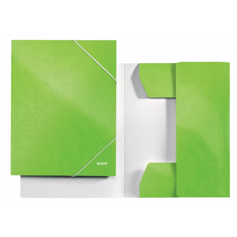 Leitz 3-Flap Folder WOW Card/POB A4, Manila-Ordner, A4, Polypropylen (PP), Grün, 250 Blatt, 80 g/m²