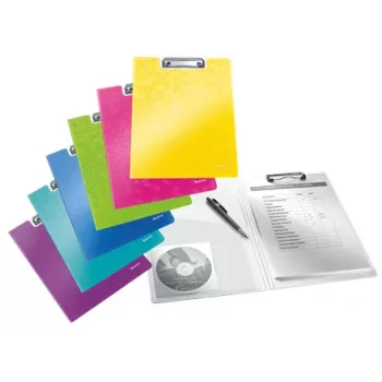 Leitz Klemmbrett mit Deckel WOW, A4, Polyfoam, Grün, 75 Blatt, 1 Tasche, 230 mm