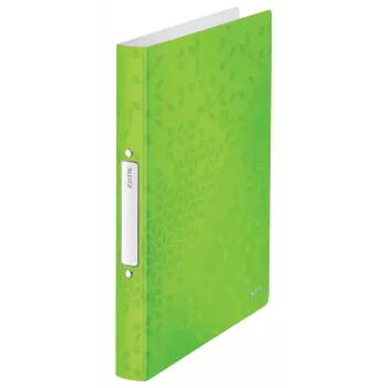 Leitz Ringbinder WOW PP A4 2RR/25mm, A4, Rundring, Polypropylen (PP), Grün, 190 Blatt, 80 g/m²
