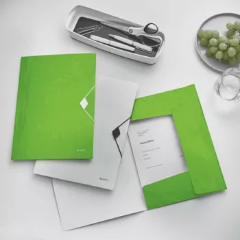 Leitz 3-Klappen-Mappe WOW PP A4, A4, Polypropylen (PP), Grün, Hochformat, 150 Blatt, 80 g/m²