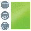 Leitz Notebook WOW A4 kariert mit Hardcover 90 g/m², 80 Blatt, Muster, Grün, A4, 80 Blatt, 80 g/m², kariertes Papier