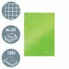 Leitz WOW Notizbuch A5 kariert mit Hardcover, Muster, Grün, A5, 80 Blatt, 80 g/m², kariert