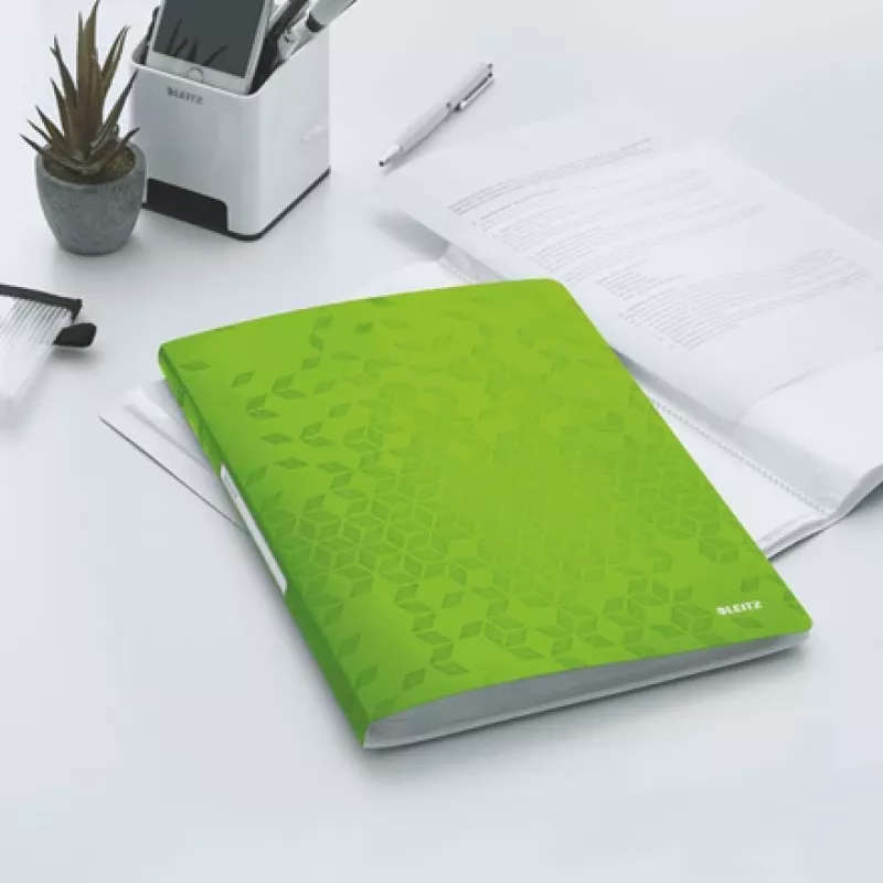 Leitz Display-Buch WOW PP 40 Hüllen, Grün, Polypropylen (PP), 40 Hüllen, 40 Blatt, Hochformat, A4