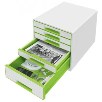 Leitz WOW Cube 5-Schubladen-Schubladenschrank, 5 Schubladen, Kunststoff, 270 mm, 287 mm, 363 mm, 3,59 kg