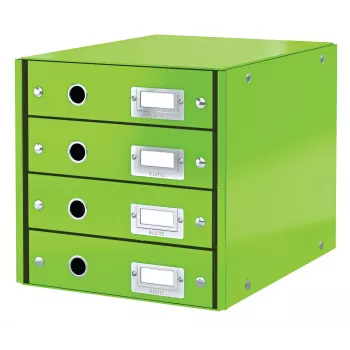 Leitz Click & Store WOW Schubladenschrank (4 Schubladen), Grün, Karton, 286 mm, 356 mm, 282 mm