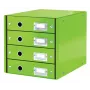 Leitz Click & Store WOW Schubladenschrank (4 Schubladen), Grün, Karton, 286 mm, 356 mm, 282 mm