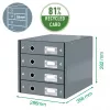 Leitz Click & Store WOW Schubladenschrank (4 Schubladen), Grün, Karton, 286 mm, 356 mm, 282 mm