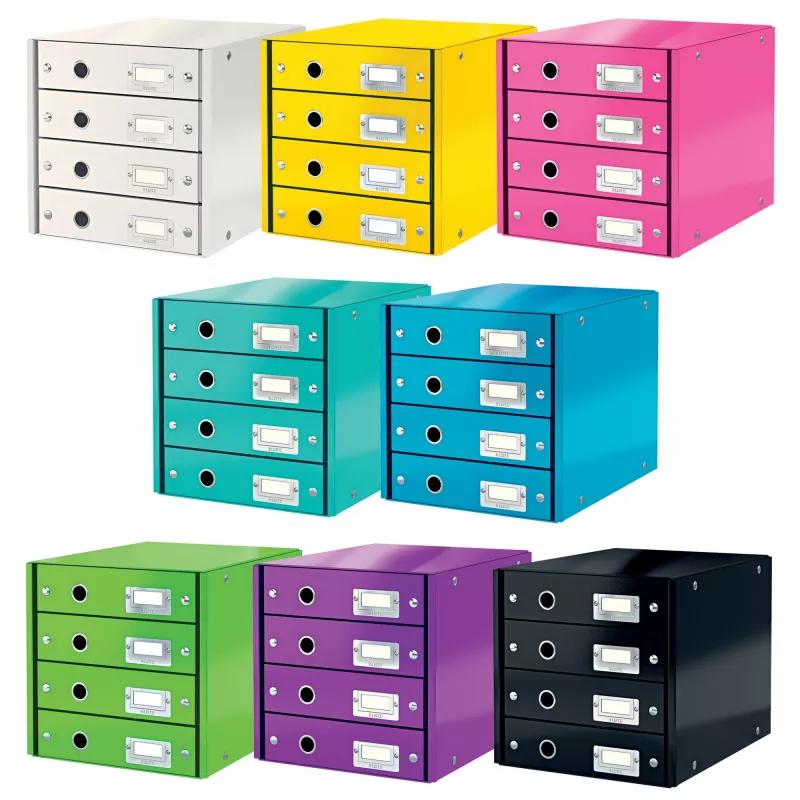 Leitz Click & Store WOW Schubladenschrank (4 Schubladen), Grün, Karton, 286 mm, 356 mm, 282 mm