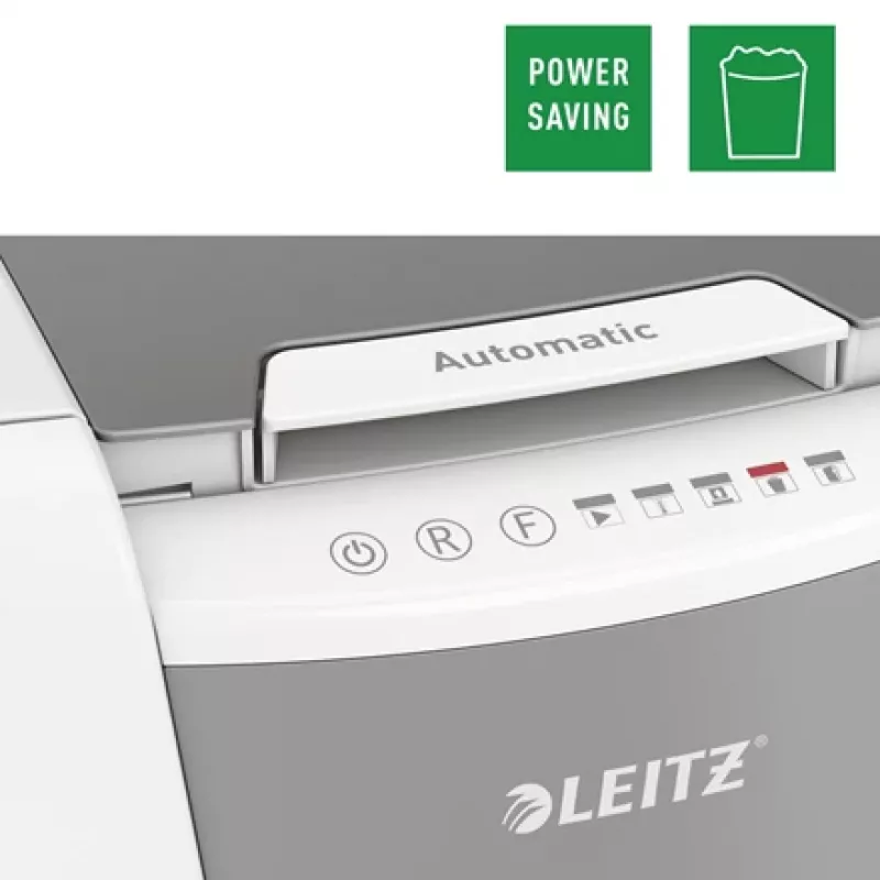 Leitz IQ Autofeed Office 150 Automatischer Papierschredder P5, Mikroschnitt, 22 cm, 2 x 15 mm, 44 L, 500 Blatt, 55 dB