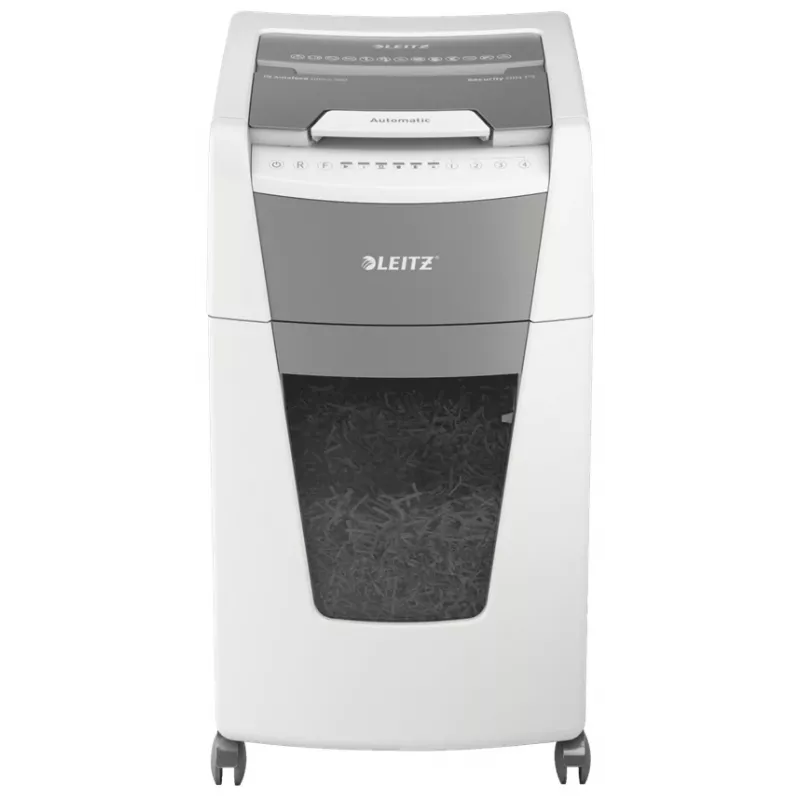 Leitz IQ Autofeed Office 300 Aktenvernichter P5, Mikroschnitt, 22 cm, 2 x 15 mm, 60 L, 700 Blatt, 55 dB