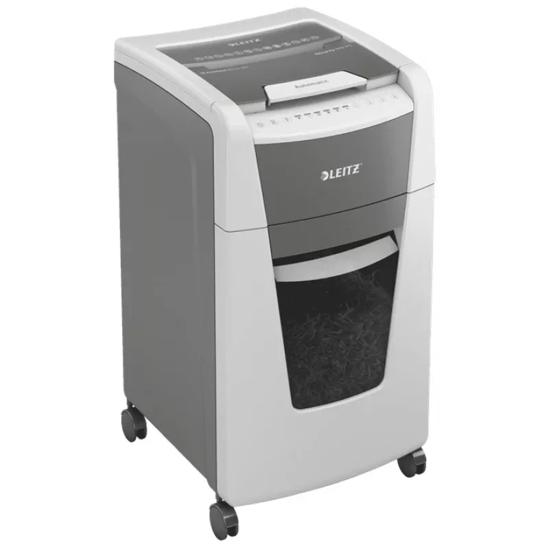 Leitz IQ Autofeed Office 300 Aktenvernichter P5, Mikroschnitt, 22 cm, 2 x 15 mm, 60 L, 700 Blatt, 55 dB