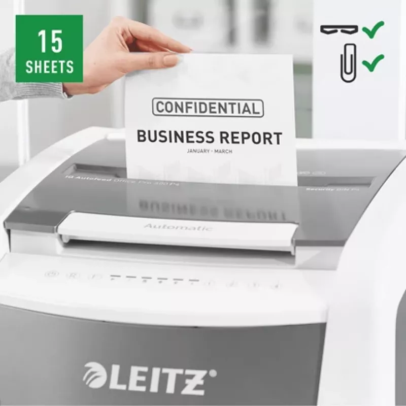 Leitz IQ Autofeed Office Pro 600 Automatischer Aktenvernichter P4