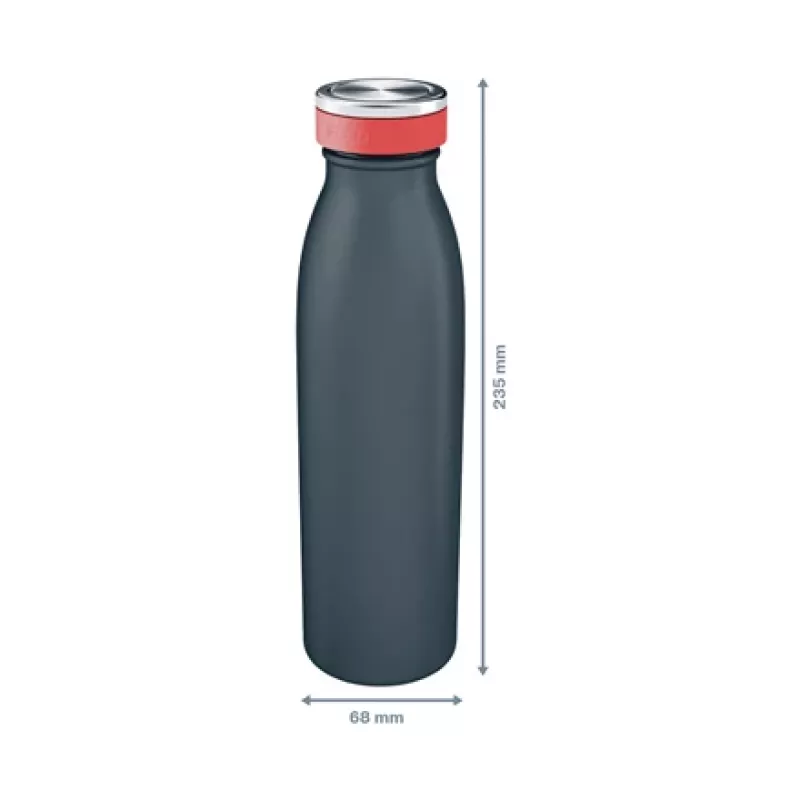 Leitz Cosy Isolierflasche 500 ml, Schwarz, Edelstahl, 68 mm, 68 mm, 235 mm, 280 g