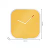 Leitz Cosy Silent Glas-Wanduhr, Quadratisch, Gelb, 300 mm, 300 mm, 40 mm, 1,6 kg