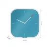 Leitz Cosy Silent Glas-Wanduhr, quadratisch, blau, 300 mm, 300 mm, 40 mm, 1,6 kg