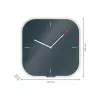 Leitz Cosy Silent Glas-Wanduhr, quadratisch, schwarz, 300 mm, 300 mm, 40 mm, 1,6 kg