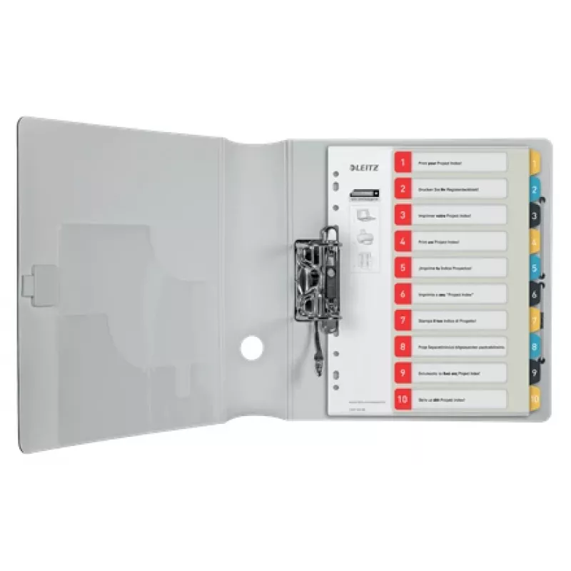 Leitz Cosy 1-10 bedruckbares Register, PP, numerisches Tab-Register, Polypropylen (PP), Hochformat, A4 Maxi, 245 mm, 305 mm