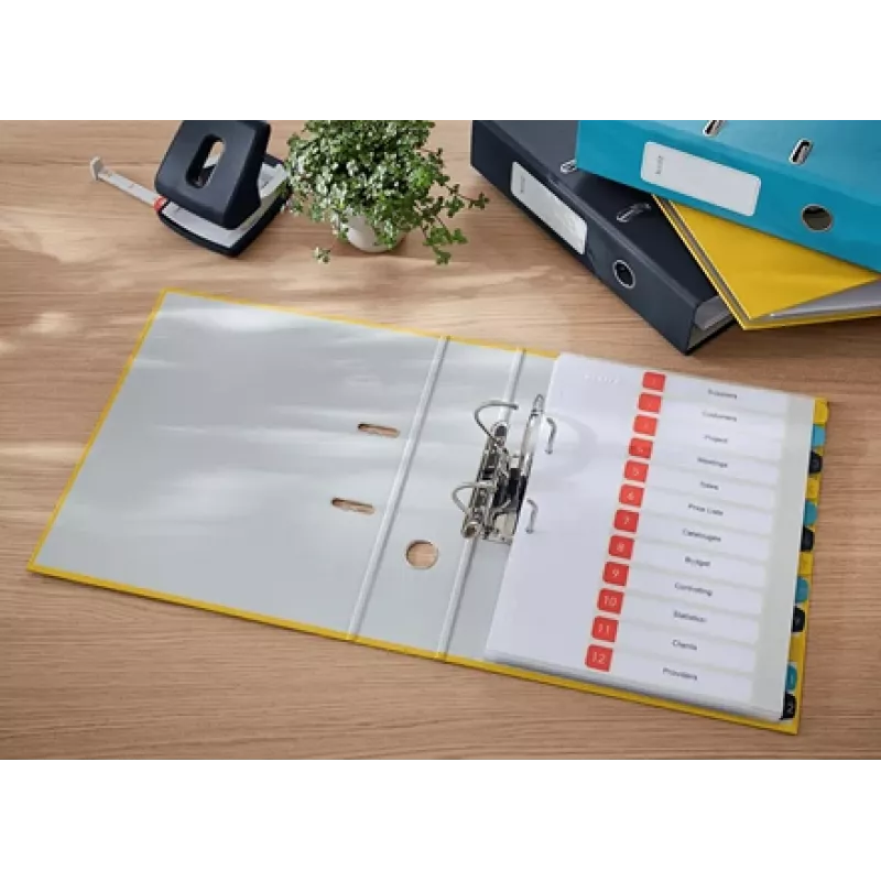Leitz 180° Cosy Hebelordner Soft Touch 80 mm, A4, Karton, Gelb, Texturierte Oberfläche, 600 Blatt, 80 g/m²