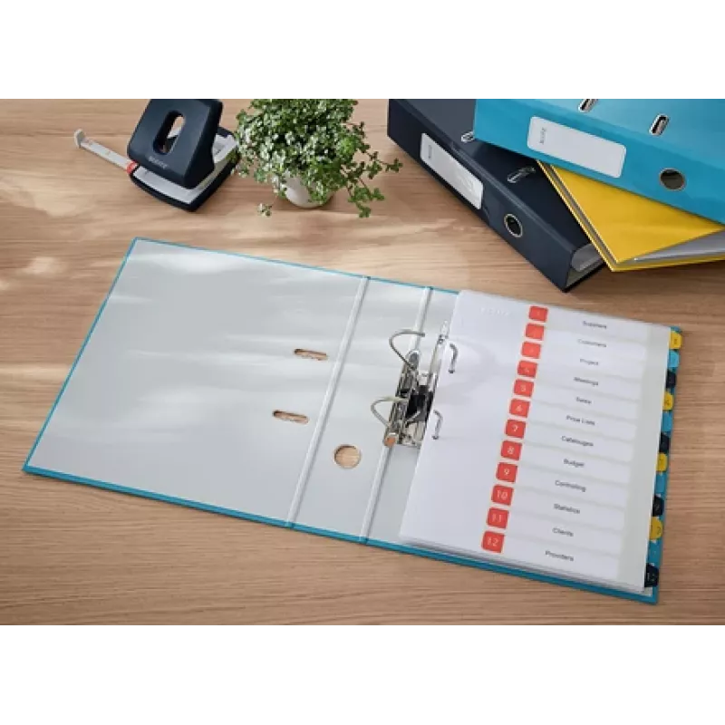 Leitz 180° Cosy Hebelordner Soft Touch 80mm, A4, Karton, Blau, strukturierte Oberfläche, 600 Blatt, 80 g/m²