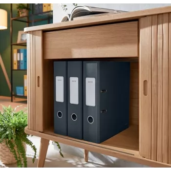 Leitz 180° Cosy Hebelordner Soft Touch 80 mm, A4, Karton, Schwarz, Strukturierte Oberfläche, 600 Blatt, 80 g/m²