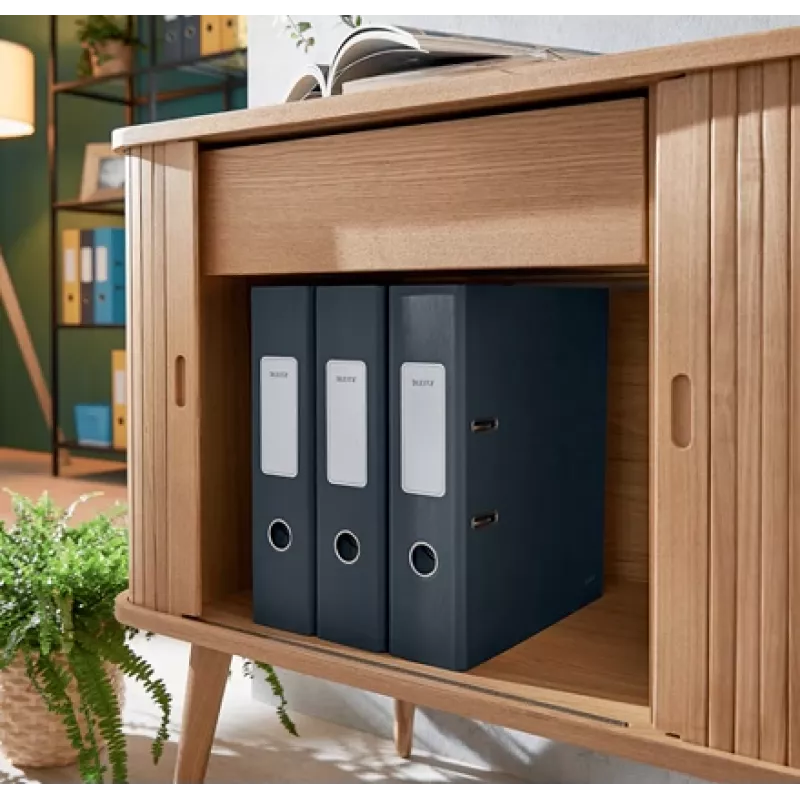 Leitz 180° Cosy Hebelordner Soft Touch 80 mm, A4, Karton, Schwarz, Strukturierte Oberfläche, 600 Blatt, 80 g/m²