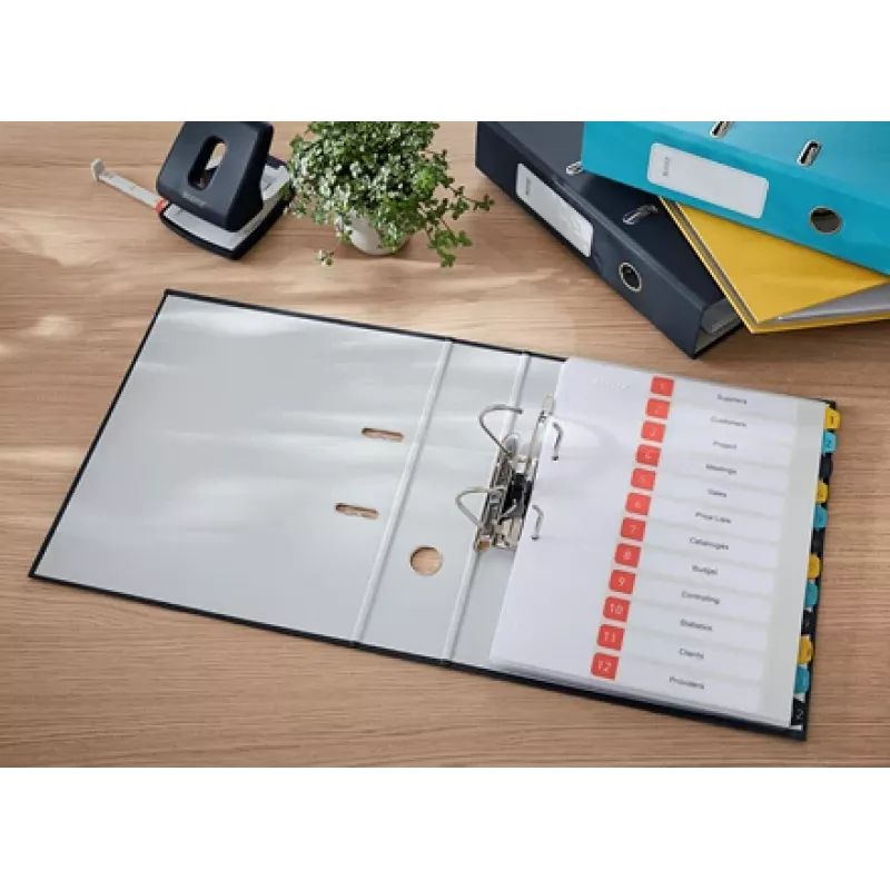 Leitz 180° Cosy Hebelordner Soft Touch 80 mm, A4, Karton, Schwarz, Strukturierte Oberfläche, 600 Blatt, 80 g/m²