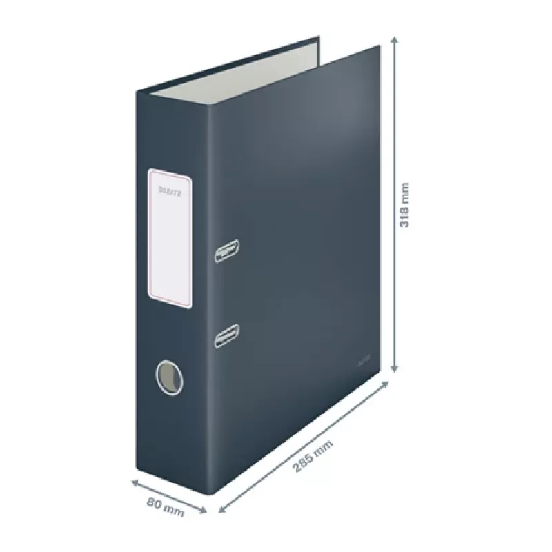 Leitz 180° Cosy Hebelordner Soft Touch 80 mm, A4, Karton, Schwarz, Strukturierte Oberfläche, 600 Blatt, 80 g/m²