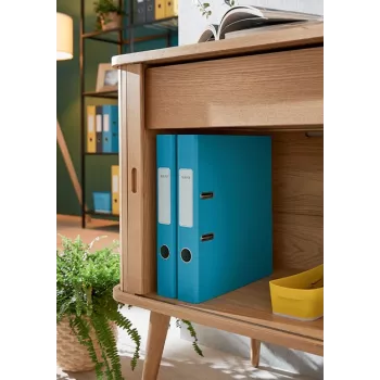 Leitz 180° Cosy Hebelordner Soft Touch 50mm, A4, Karton, Blau, Strukturierte Oberfläche, 350 Blatt, 80 g/m²