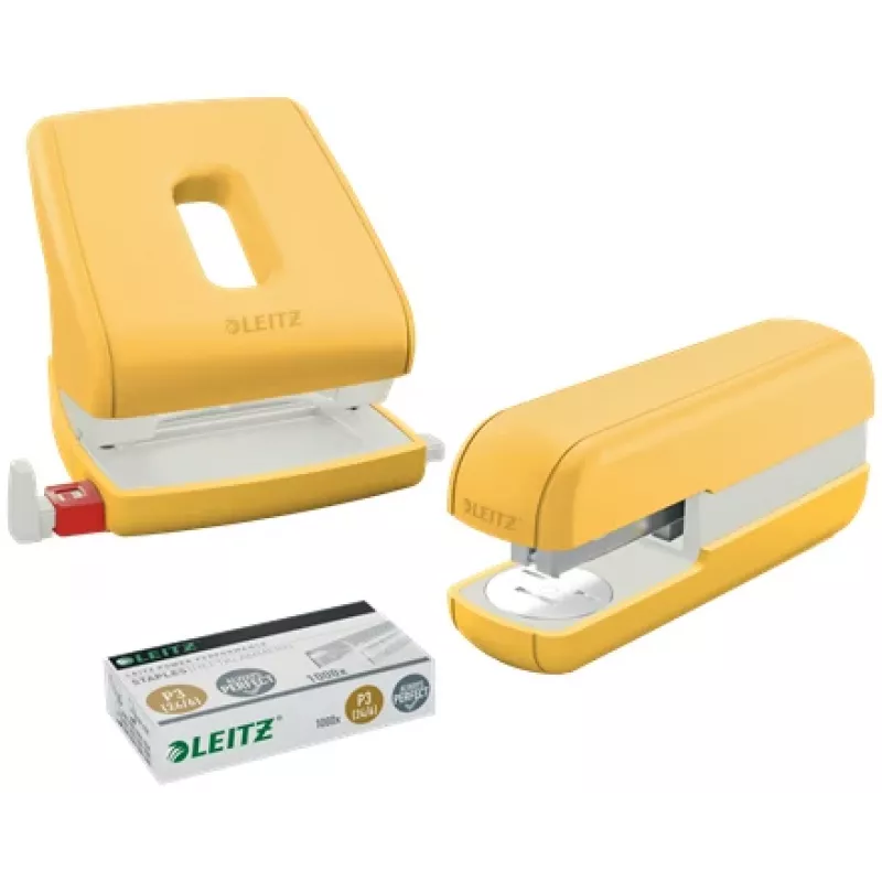Leitz Cosy Heftgerät 30 Blatt, 30 Blatt, Gelb, Standard-Clinch, 24/6, Metall, Kunststoff, 80 g/m²