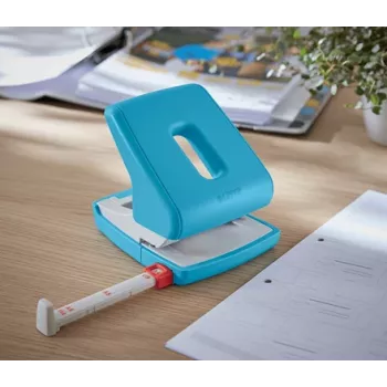 Leitz Cosy Locher 2-fach 30 Blatt, 30 Blätter, Blau, Kunststoff, 8 cm, 5,5 mm, A4