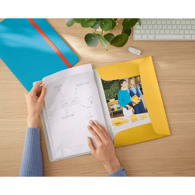Leitz Cosy Mobile Display Book Plus, Gelb, Polypropylen (PP), 20 Hüllen, Hochformat, A4, 231 mm