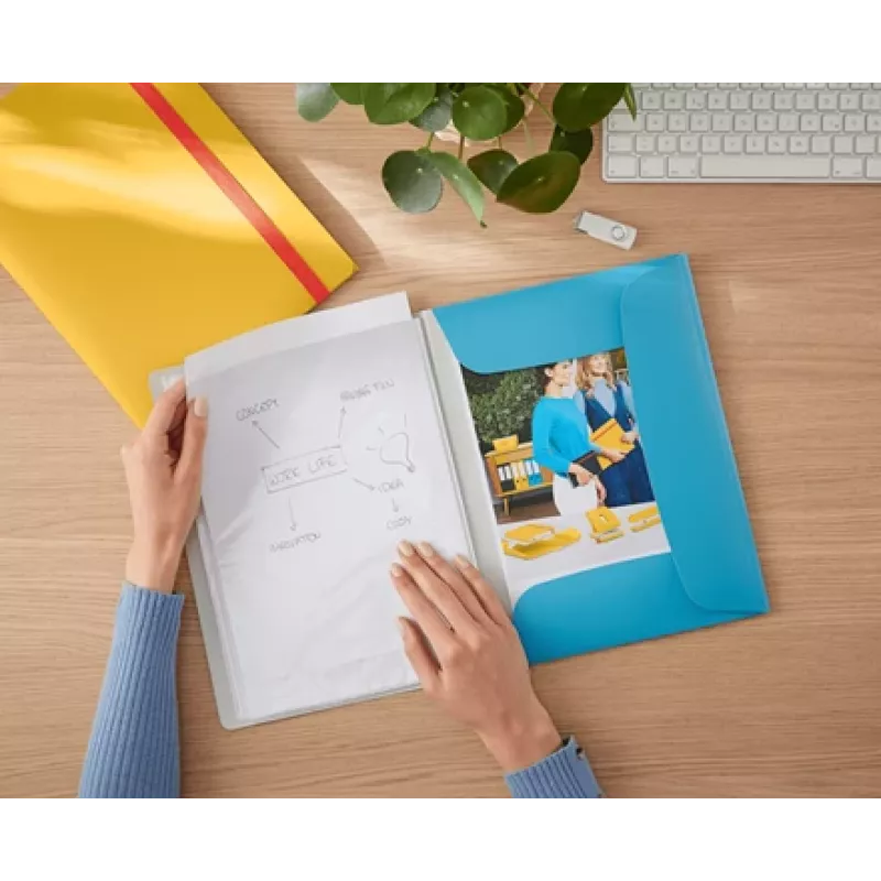 Leitz Cosy Mobile Display Book Plus, Blau, Polypropylen (PP), 20 Hüllen, Hochformat, A4, 231 mm