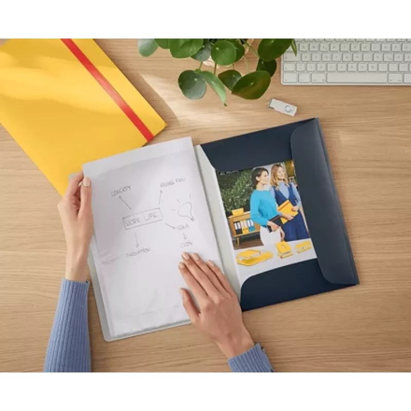 Leitz Cosy Mobile Display Book Plus, Grau, Polypropylen (PP), 20 Hüllen, Hochformat, A4, 231 mm