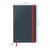 Leitz Cosy Notebook Soft Touch kariert mit Hardcover, Monochromatisch, Schwarz, A5, 80 Blatt, Matt, 100 g/m²