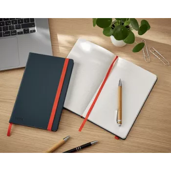 Leitz Cosy Notebook Soft Touch liniert mit Hardcover, Einfarbig, Schwarz, A5, 80 Blatt, Matt, 100 g/m²