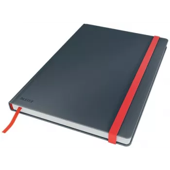 Leitz Cosy Notizbuch Soft Touch kariert mit Hardcover, monochromatisch, Schwarz, B5, 80 Blatt, Matt, 100 g/m²