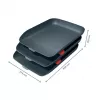 Leitz Cosy Briefablage, Set mit 3 Stück, Polystyrol (PS), Schwarz, A4, A4, 274 mm, 456 mm